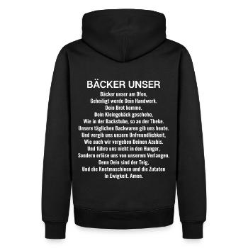 Bäcker Unser Gebet Bäckerei Backen Geschenk - Männer Premium Bio Hoodie - Schwarz - Hinten - Nico (187cm)