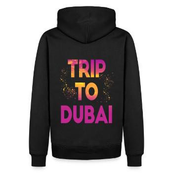 Voyage à Dubaï - Sweat à capuche Premium bio Homme - noir - Dos - Nico (187cm)