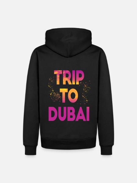 Trip To Dubai - Männer Premium Bio Hoodie - Schwarz