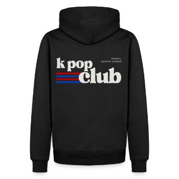 K-Pop Club (Korean Pop) - Men’s Premium Organic Hoodie - black - Back - Nico (187cm)