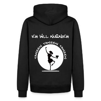 Will nur noch tanzen - Männer Premium Bio Hoodie - Schwarz - Hinten - Nico (187cm)