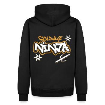 Golden Ninja - Männer Premium Bio Hoodie - Schwarz - Hinten - Nico (187cm)