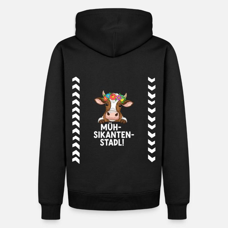 Müh-Sikanten-Stadl - Sweat à capuche Premium bio Homme - noir