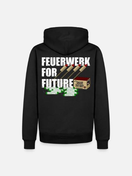 Feuerwerk for Future Silvester - Männer Premium Bio Hoodie - Schwarz