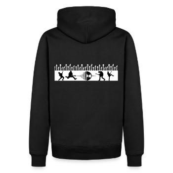 jokkajokky - Männer Premium Bio Hoodie - Schwarz - Hinten - Nico (187cm)