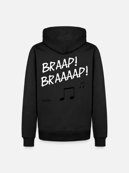 Supermoto Hoodie "BRAAAAP!" - Männer Premium Bio Hoodie - Schwarz