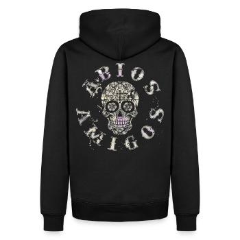 Abios Amigos Vintage - Männer Premium Bio Hoodie - Schwarz - Hinten - Nico (187cm)