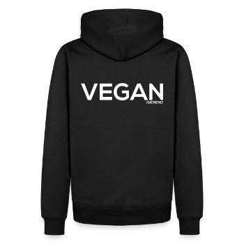vegan végétalien végétalien végétalien végétalien veggie nature végétalien - Sweat à capuche Premium bio Homme - noir - Dos - Nico (187cm)