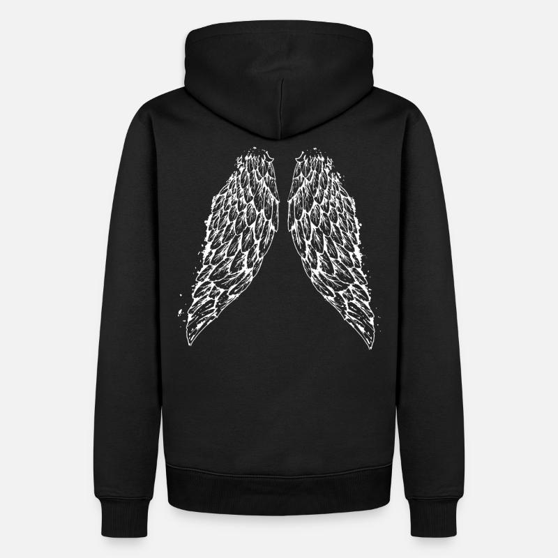 Mercenary Couleur - Ailes - Angel Wings - Sweat à capuche Premium bio Homme - noir