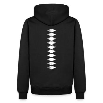 spine bones halloween skeleton - Men’s Premium Organic Hoodie - black - Back - Nico (187cm)