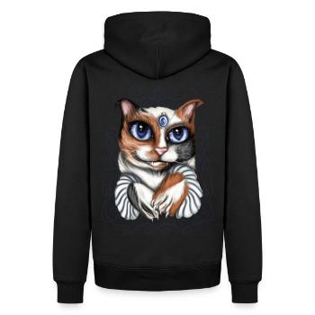 "Melinda" Design - Sweat à capuche Premium bio Homme - noir - Dos - Nico (187cm)