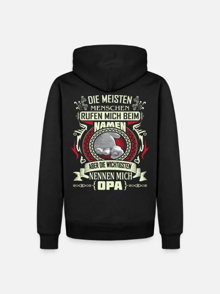 Die wichtigsten nennen mich Opa Alten Mann - Männer Premium Bio Hoodie - Schwarz