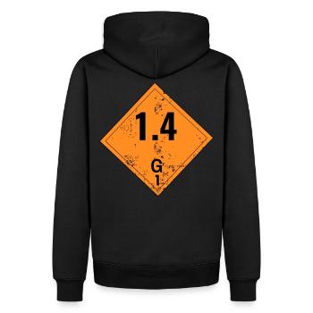 Feux d'artifice Nouvel An Pyro 1.4 - Sweat à capuche Premium bio Homme - noir - Dos - Nico (187cm)
