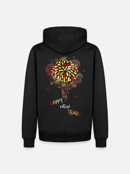 happy New Year - Men’s Premium Organic Hoodie - black