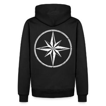 Boussole de l’étoile nautique - Sweat à capuche Premium bio Homme - noir - Dos - Nico (187cm)