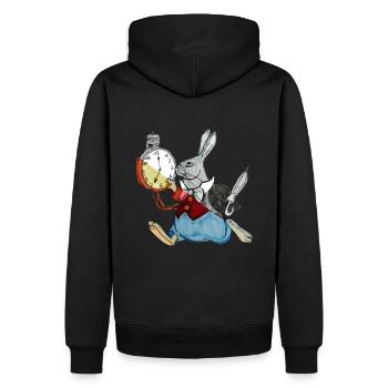 Hare bunny watch - Men’s Premium Organic Hoodie - black - Back - Nico (187cm)