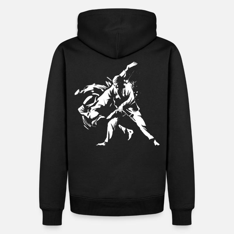 Judo - Männer Premium Bio Hoodie - Schwarz