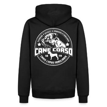 Cane Corso - Sweat à capuche Premium bio Homme - noir - Dos - Nico (187cm)