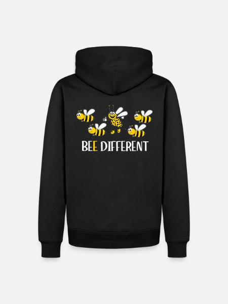 Be different - anders sein - Bienen Bee Fun süß - Männer Premium Bio Hoodie - Schwarz