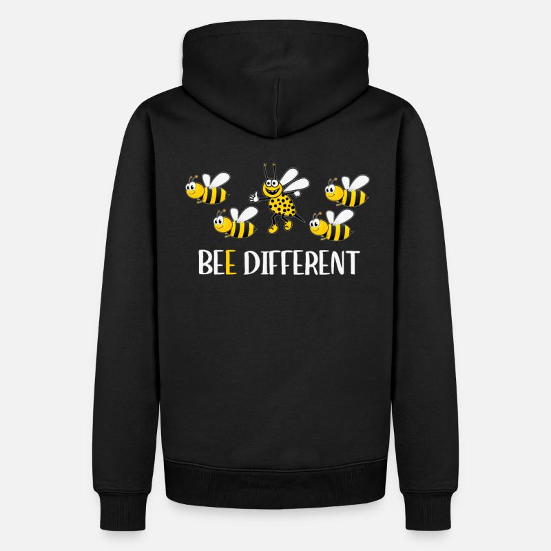 Be different - anders sein - Bienen Bee Fun süß - Männer Premium Bio Hoodie - Schwarz