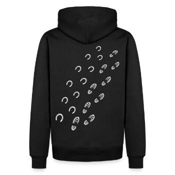 Chevaux pistes humain piste cavalier cavalier - Sweat à capuche Premium bio Homme - noir - Dos - Nico (187cm)
