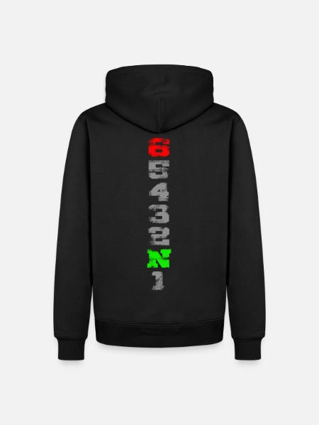 1N23456 used look - Men’s Premium Organic Hoodie - black