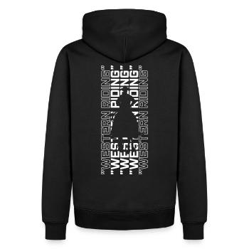 CADEAU DE CHEVAL EQUESTRE OCCIDENTAL - Sweat à capuche Premium bio Homme - noir - Dos - Nico (187cm)