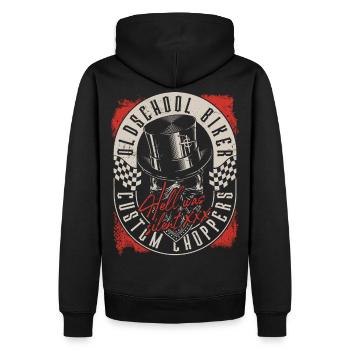 Custom Chopper Biker - Men’s Premium Organic Hoodie - black - Back - Nico (187cm)