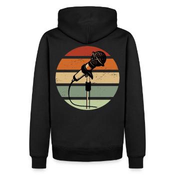 Chanteuse chanteuse - Sweat à capuche Premium bio Homme - noir - Dos - Nico (187cm)