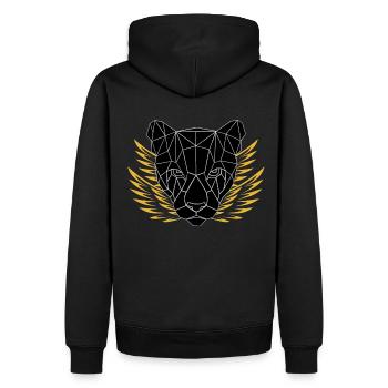 Gold panther - Sweat à capuche Premium bio Homme - noir - Dos - Nico (187cm)