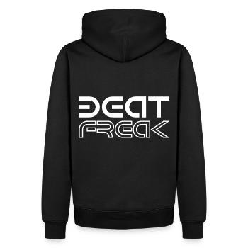 Techno - musique techno - beat freak - Sweat à capuche Premium bio Homme - noir - Dos - Nico (187cm)