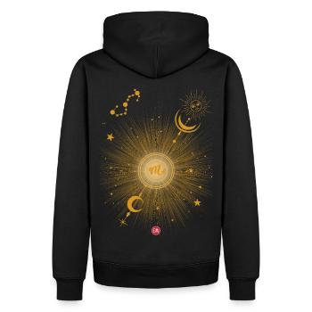Scorpion - Sweat à capuche Premium bio Homme - noir - Dos - Nico (187cm)