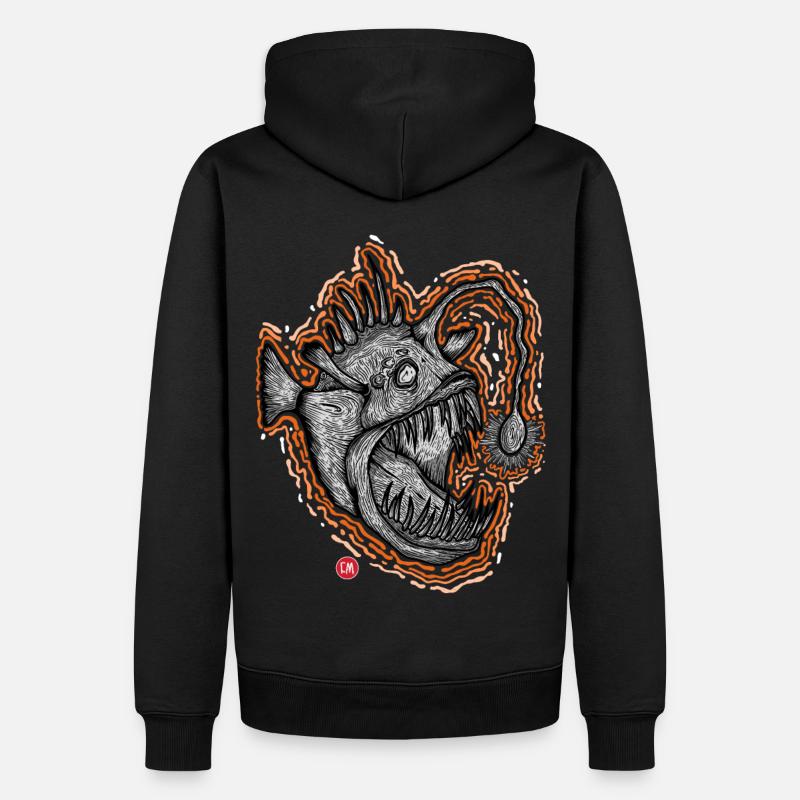 Anglerfisch - Männer Premium Bio Hoodie - Schwarz