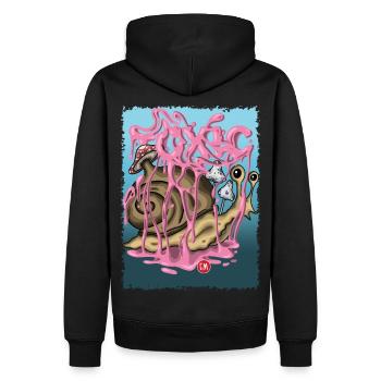 snail - Men’s Premium Organic Hoodie - black - Back - Nico (187cm)