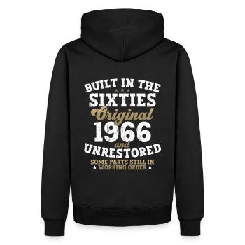 Built in the sixties 1966 56. Geburtstag Herren - Männer Premium Bio Hoodie - Schwarz - Hinten - Nico (187cm)