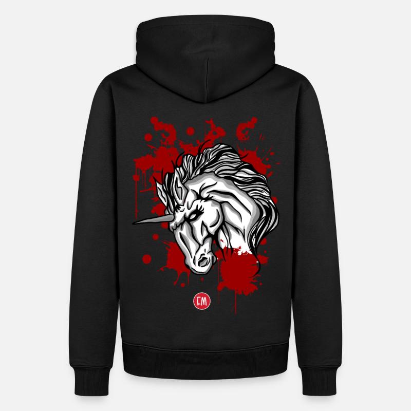 Einhorn - Männer Premium Bio Hoodie - Schwarz
