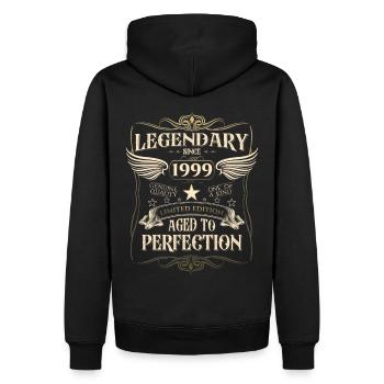 Legendary since 1999 23rd birthday gift Awesome - Men’s Premium Organic Hoodie - black - Back - Nico (187cm)