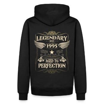 Légendaire depuis 1995 cadeau de 27ème anniversaire Génial - Sweat à capuche Premium bio Homme - noir - Dos - Nico (187cm)