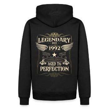 Légendaire depuis 1992 30ème cadeau d’anniversaire Génial - Sweat à capuche Premium bio Homme - noir - Dos - Nico (187cm)