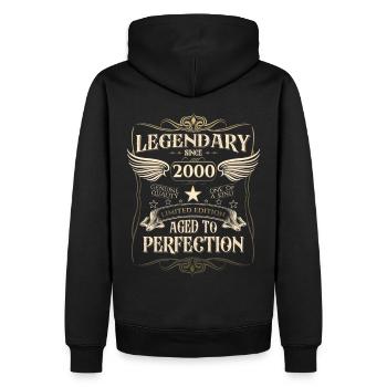 Légendaire depuis 2000 22ème cadeau d’anniversaire Génial - Sweat à capuche Premium bio Homme - noir - Dos - Nico (187cm)