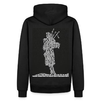 Bagpipe Tunes - Männer Premium Bio Hoodie - Schwarz - Hinten - Nico (187cm)