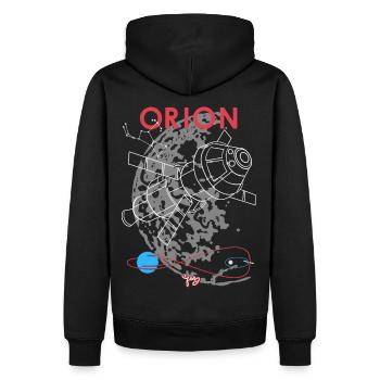 Orion - Sweat à capuche Premium bio Homme - noir - Dos - Nico (187cm)