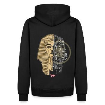 egypt - Men’s Premium Organic Hoodie - black - Back - Nico (187cm)