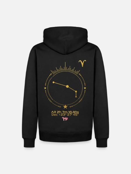 WIDDER - Männer Premium Bio Hoodie - Schwarz