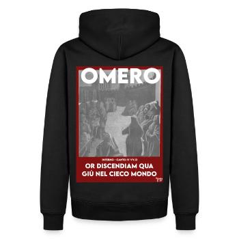 humerus - Men’s Premium Organic Hoodie - black - Back - Nico (187cm)