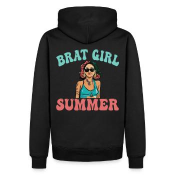 brat Girl summer - Männer Premium Bio Hoodie - Schwarz - Hinten - Nico (187cm)