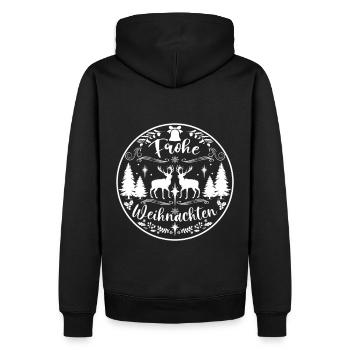Merry Christmas - Men’s Premium Organic Hoodie - black - Back - Nico (187cm)