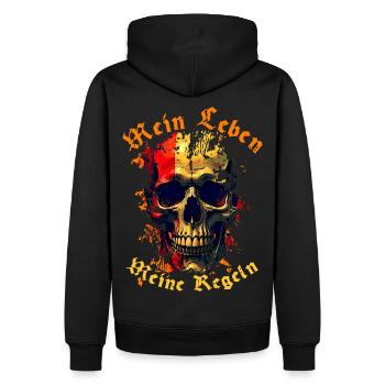 My Life My Rules - Men’s Premium Organic Hoodie - black - Back - Nico (187cm)