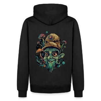 Bouffon Trippy - Sweat à capuche Premium bio Homme - noir - Dos - Nico (187cm)