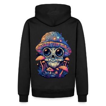 Trippy Goblin - Men’s Premium Organic Hoodie - black - Back - Nico (187cm)